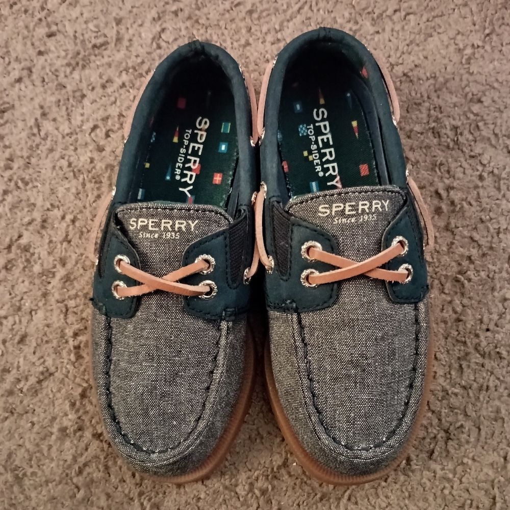 Sperry A/O Casual Boat Shoe Loafer Boys Toddler Size 10 M Chambray PRE-OWNED